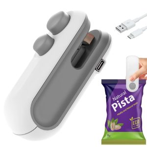 Portable Mini Sealing Machine, Handheld Packet Sealer for Food, Snacks, Chips, Fresh Storage, Plastic Bags Sealing Machine, 1 YEAR Warranty