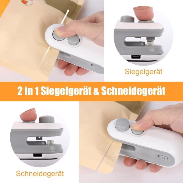 Portable Mini Sealing Machine, Handheld Packet Sealer for Food, Snacks, Chips, Fresh Storage, Plastic Bags Sealing Machine, 1 YEAR Warranty - Image 4