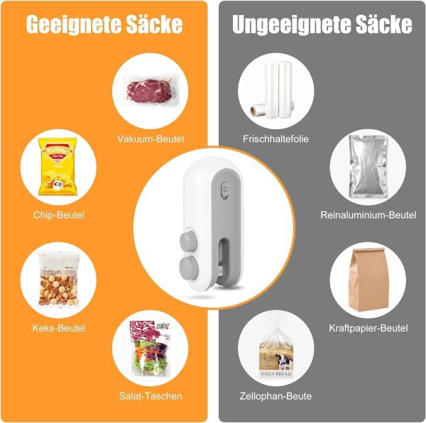 Portable Mini Sealing Machine, Handheld Packet Sealer for Food, Snacks, Chips, Fresh Storage, Plastic Bags Sealing Machine, 1 YEAR Warranty - Image 6
