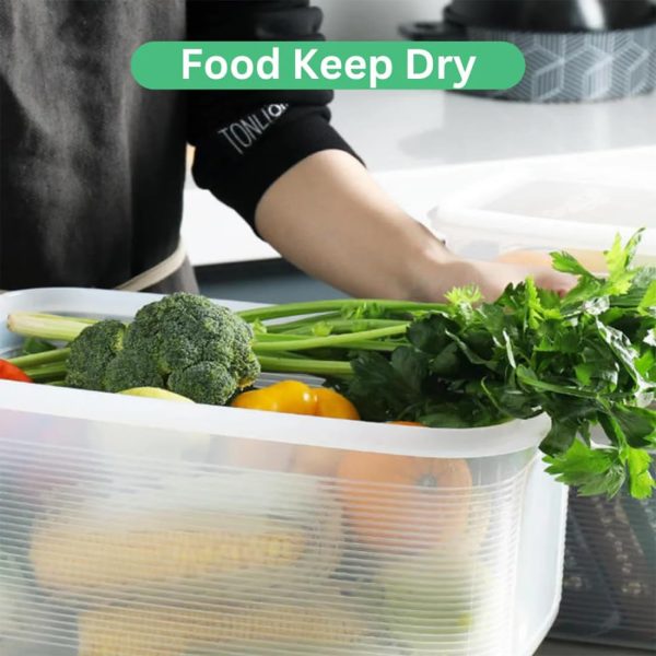 Multipurpose Plastic Food Storage Container Set with Airtight Lids - Image 3